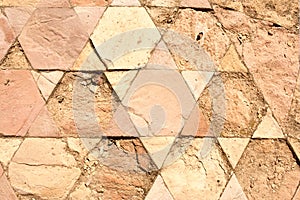 Ancient Hebrew Christian background with Magen David. photo