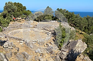 Ancient hellenistic theater at Samothraki photo