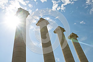 Ancient high columns