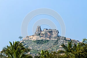 Ancient hilltop temple in Southern India.