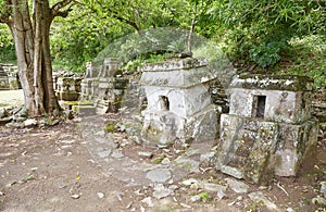 The ancient hilltop tombs of Quiahuiztlan in Veracruz, Mexico
