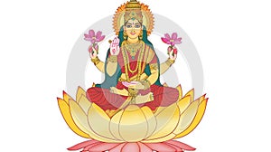 Ancient Hindu goddess Lakshmi
