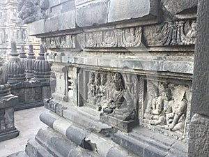 Ancient .Hindu Temples .wall sculptures. architecture.Indonesia photo