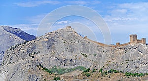 Ancient historic Genoese castle or fortress