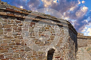 Ancient historic Genoese castle or fortress