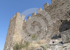 Ancient historic Genoese castle or fortress