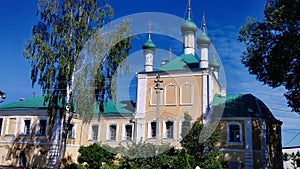 Ancient historical building of orthodox church cathedral in Pereslavl Zalesskiy photo