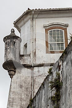 Ancient and historical fortification in colonial architecture, Ouro Preto, Brazil