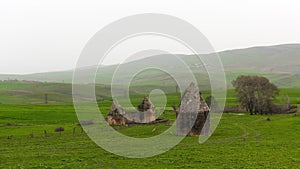 Ancient historical mausoleums complex of of the 16th century. District of Shemakhy city, Azerbaijan