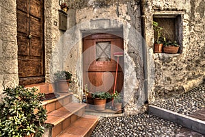 Ancient house. Ventimiglia, Italy.