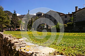 Ancient houses in a little town in Catalonia