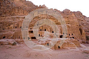 Ancient houses at Petra Jordan