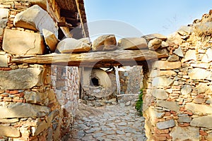 Ancient houses in Phicardou Fikardou village, Cyprus. This beautiful village declared Ancient Monument