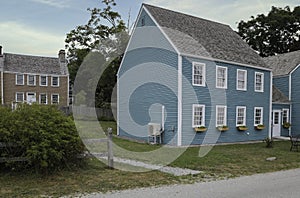 Ancient houses in the town of Shelburne in Nova Scotia