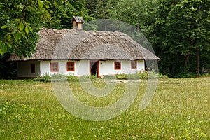 Ancient houses in the Ukrainian style, Ukrainian village, Pirogovo