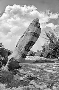 Ancient huge standing stone representing solidity