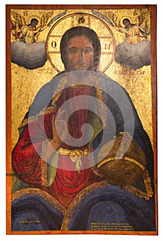 Ancient icon from monastery of the Panayia Kera.Island of Crete