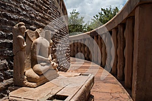 Ancient Idol of Budhha at Sanchi Stupa India