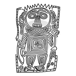 ancient idol petroglyph