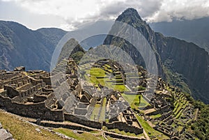 Ancient Inca ruins of Machupicchu photo