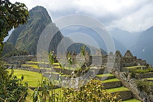 Ancient Inca ruins of Machupicchu photo