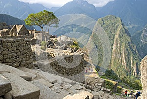 Ancient Inca ruins of Machupicchu photo