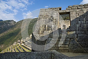 Ancient Inca ruins of Machupicchu photo