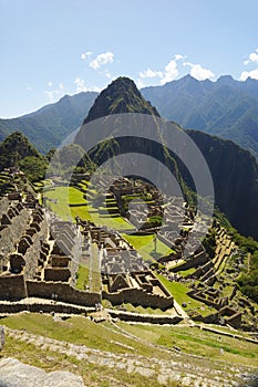 Ancient Inca ruins of Machupicchu photo