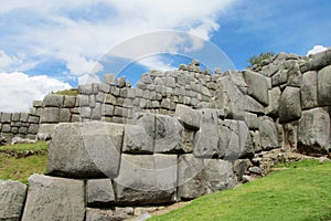 Ancient inca ruins of Sacsayhuaman near Cusco, Peru