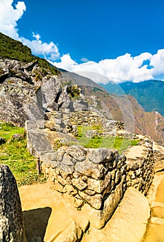 Ancient Incan city of Machu Picchu in Peru