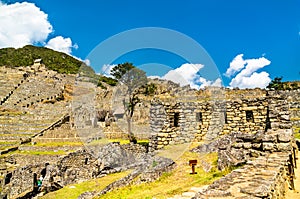 Ancient Incan city of Machu Picchu in Peru