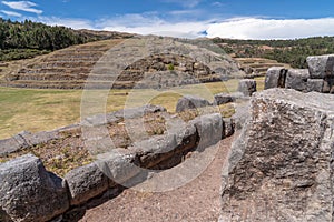 Ancient Incan Ruins in Cusco Peru