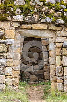 Ancient Incan ruins on Isla del Sol on Lake Titicaca in Bolivia photo