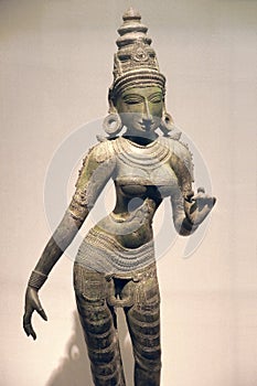 Ancient India bronze statue photo