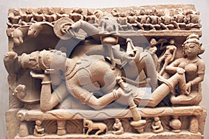 Ancient India stone carving photo