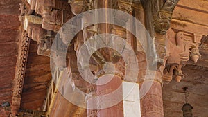 Ancient Indian architecture. Fragment. Amber Fort