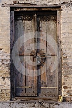 ancient Indian door, old vintage Indian door, wooden carved door