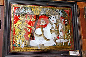 Ancient Indian glass paintings. Folklore Museum photo