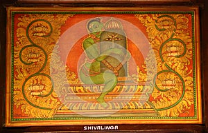 Ancient Indian paintings. Folklore Museum photo