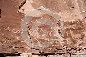 Ancient Indian Petroglyph Panels, Moab ,Utah