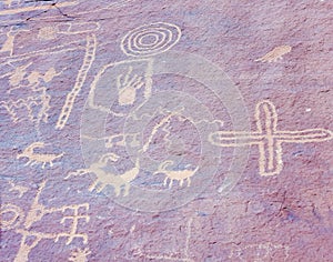 Ancient Indian Rock Art, also called Petroglyphs