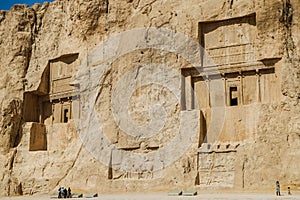 Ancient Iranian rock reliefs Naqsh-e Rustam.