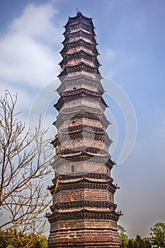 Ancient Iron Buddhist Pagoda Kaifeng Henan China