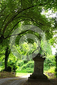 Ancient iron cross, cemetery entrance