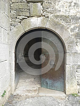 Ancient Iron Gate Hum Smallest Town in the World / Istria, Croatia