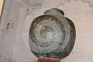 The ancient iron pot from the time of King Maharajas photo