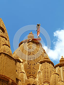 Ancient jainist temple in Jaisalmer, India