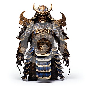 Ancient Japanese samurai\'s head and body armor. photo