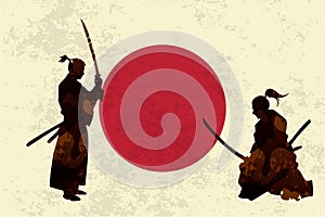 Ancient Japanese Swordsman, Samurai, Duel