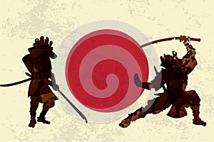 Ancient Japanese Swordsman, Samurai, Duel